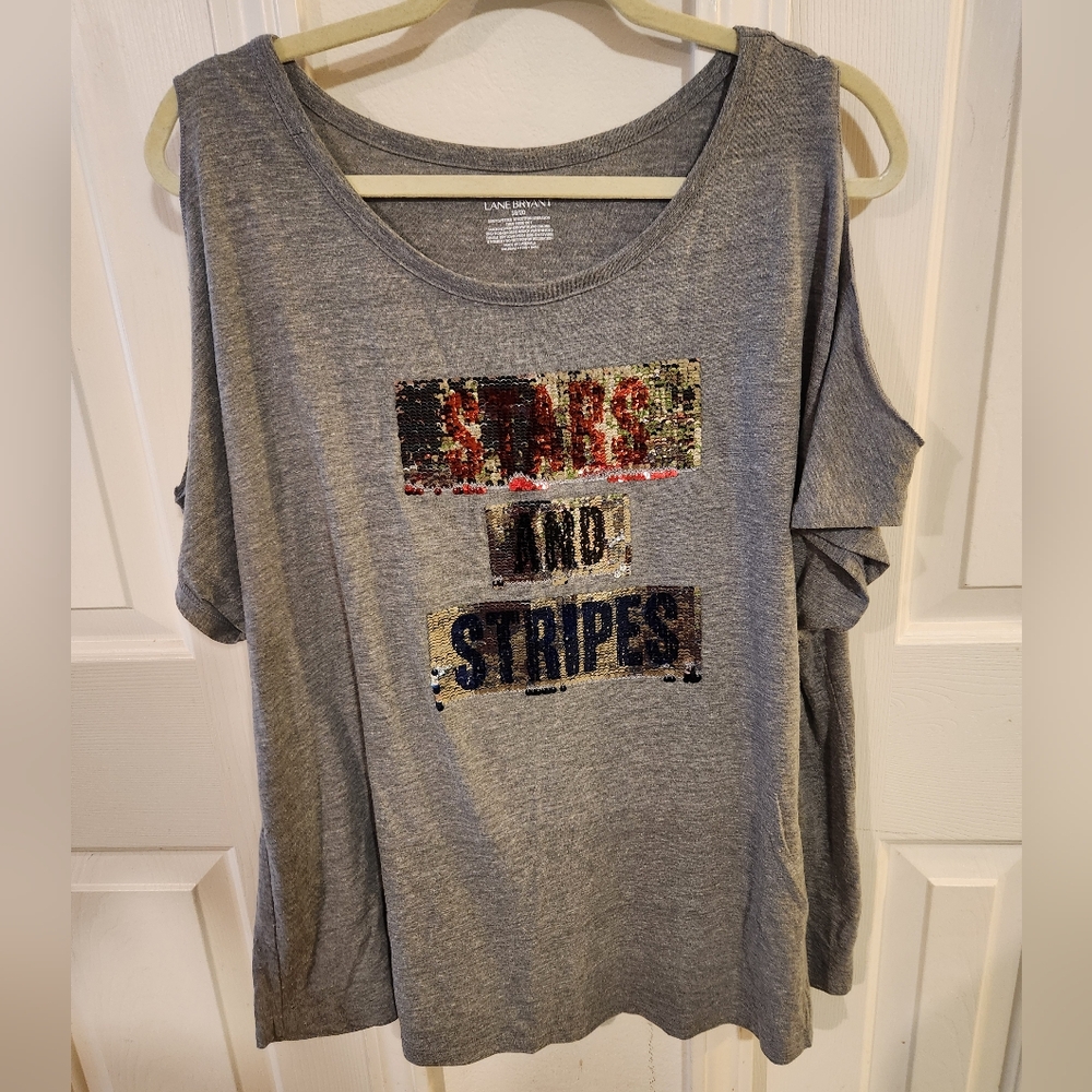 Lane Bryant stars & stripes 18/20 tee shirt